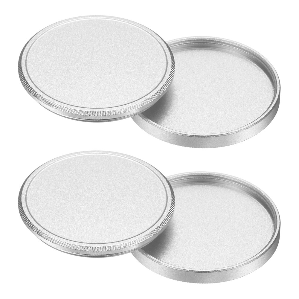 2Pcs 39mm Metal Lens Cap Universal Lens Filter Stack Cap Slim Stack Silver