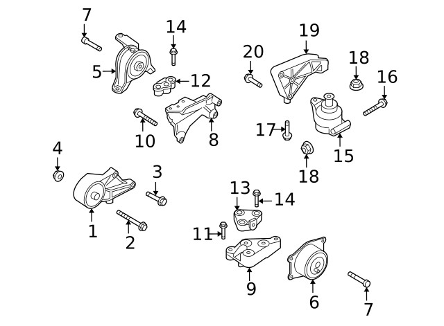Genuine GM Passenger Side Engine Mount Engine Side Bracket 13257618