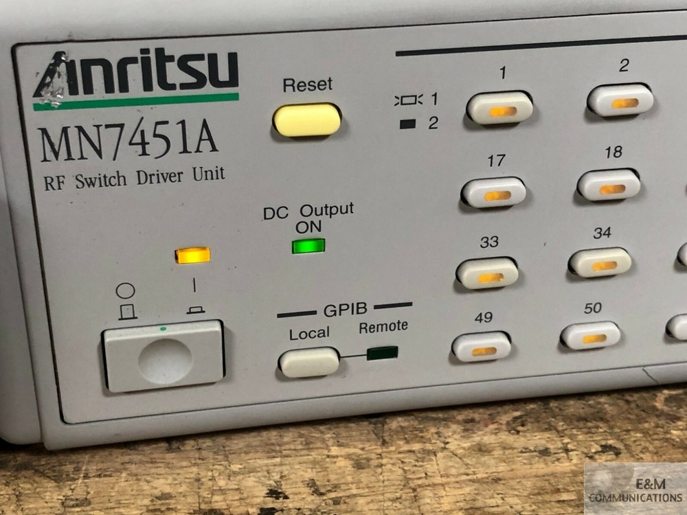 MN7451A ANRITSU RF SWITCH DRIVER UNIT WITH SLIDE RACK BRACKETS INSTALLED