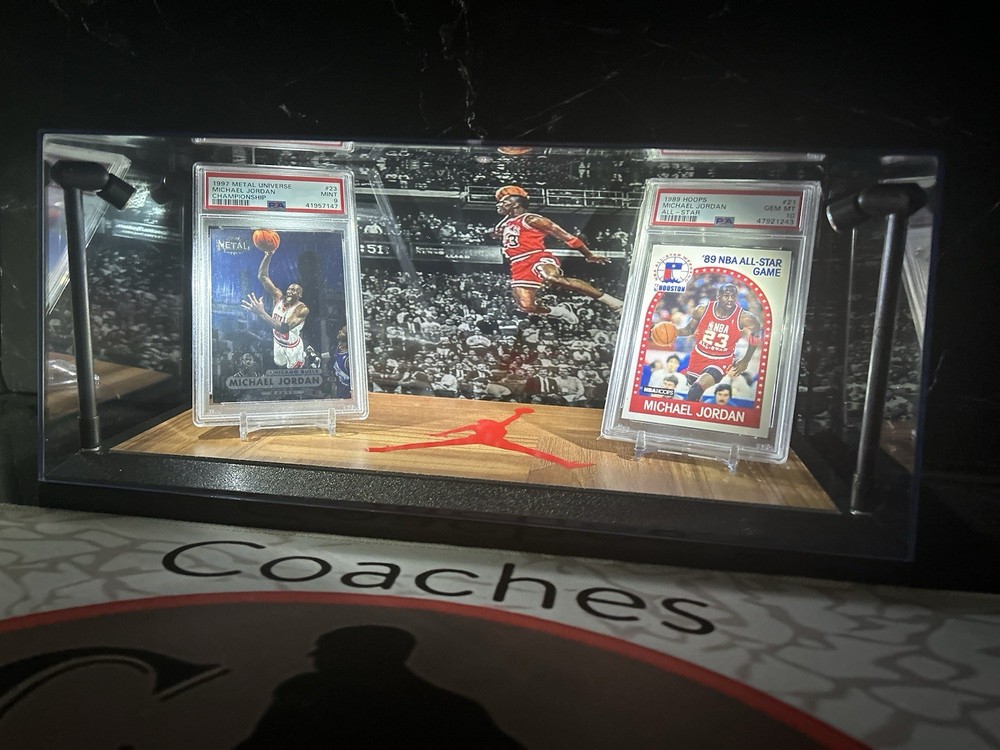 Michael Jordan Custom 2-3 Card PSA Display Case W/ LED Lights