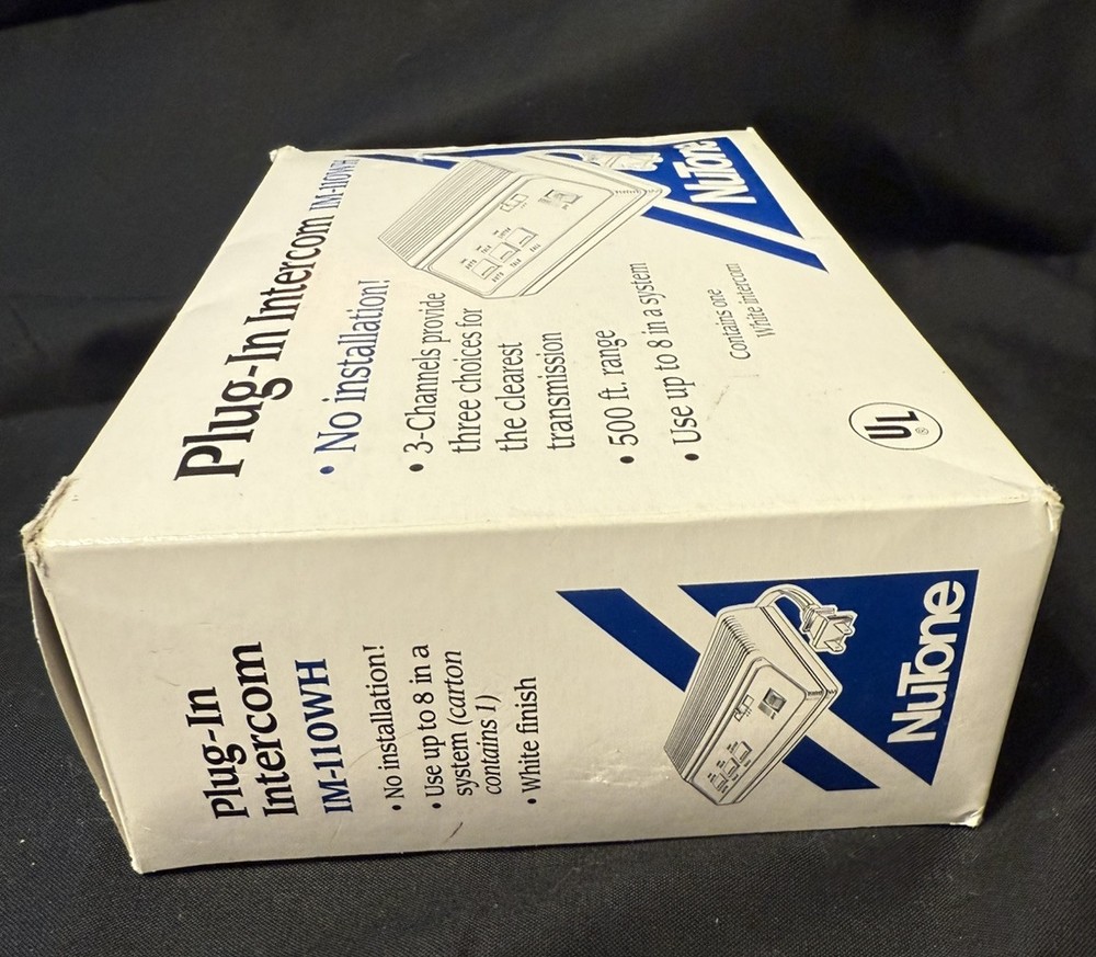 Nutone IM-110WH plug in intercom NEW Open Box