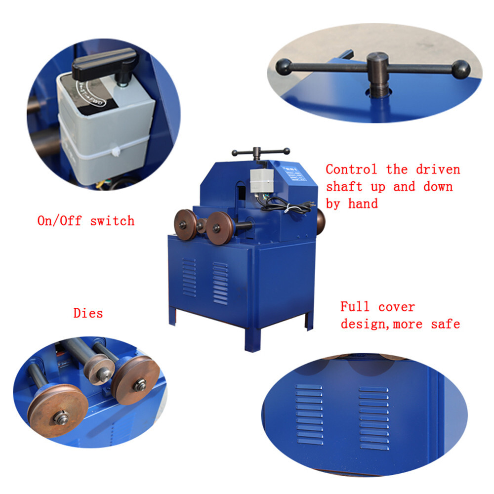 Multi-Function Rolling Pipe Bending Machine W/Round&Square 9 Dies 2HP/1.5KW 110V