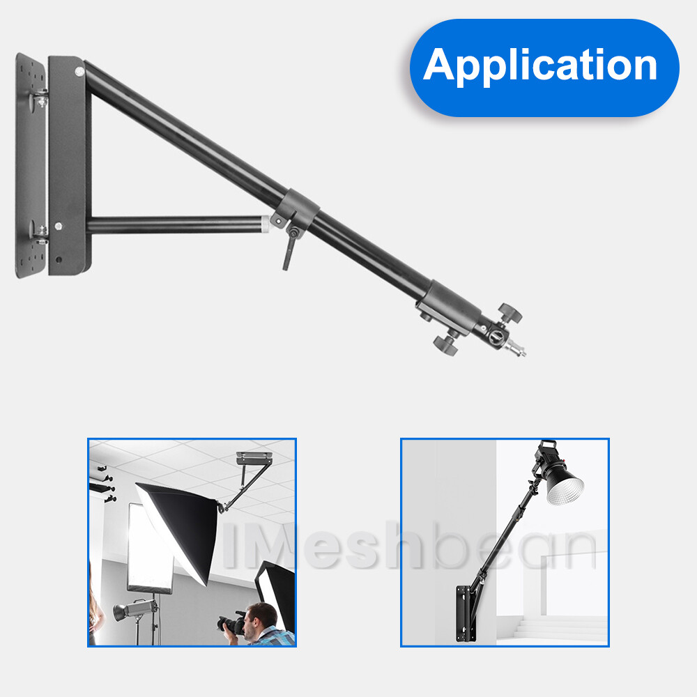 New 71" Triangle Wall Mount Boom Arm Stand for Light Umbrella Softbox Studio