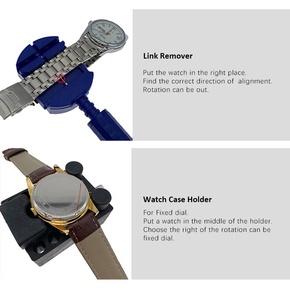 147PCS Watch Repair Kit Watch Battery Replacement Tool Kit Watch Remover Tool US