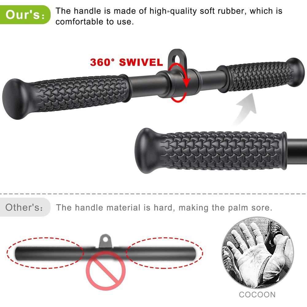 Cable Machine Attachments Set LAT Pulldown Attachments Cable Machine Accessor...