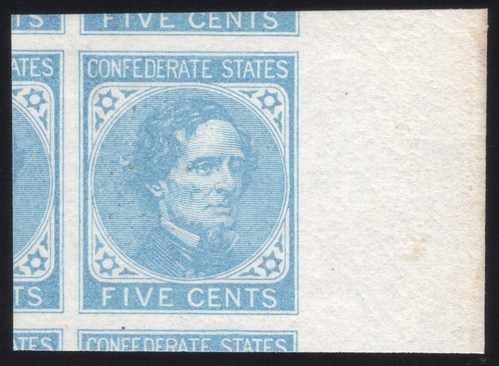 Confederate States, CSA #6 5¢ Light Blue, Mint-OG-NH, PSE Graded GEM 100