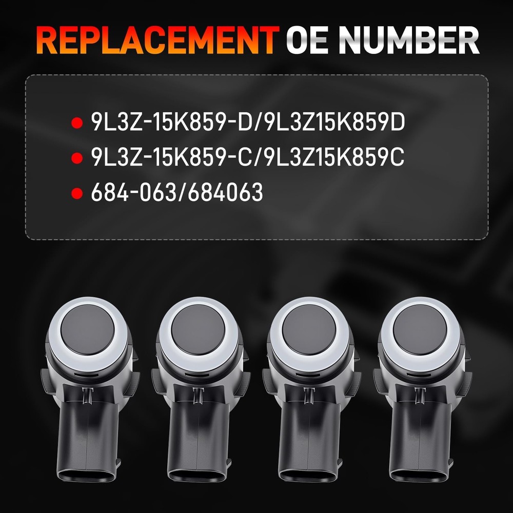 4PCS Parking Assist Sensor Compatible with Ford Edge Expedition Explorer Flex...