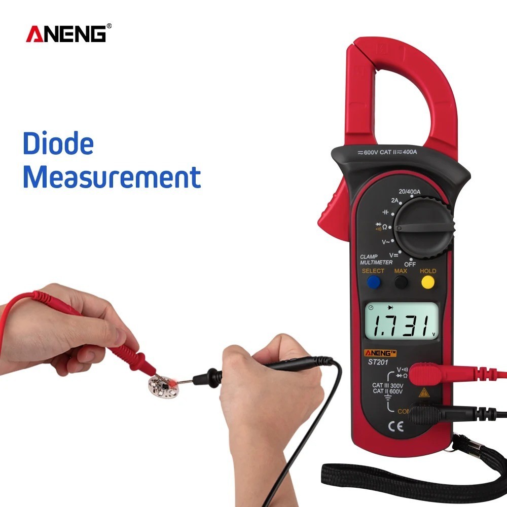 Digital Clamp Multimeter Clamp Ammeter Transistor Tester Capacitor Test Power