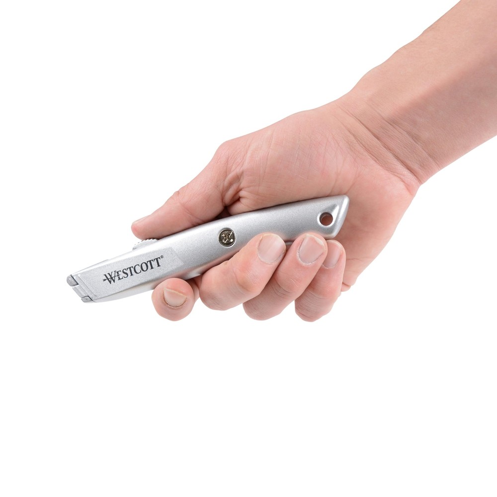 Aluminum Safety Cutter with Ceramic Blade Silver