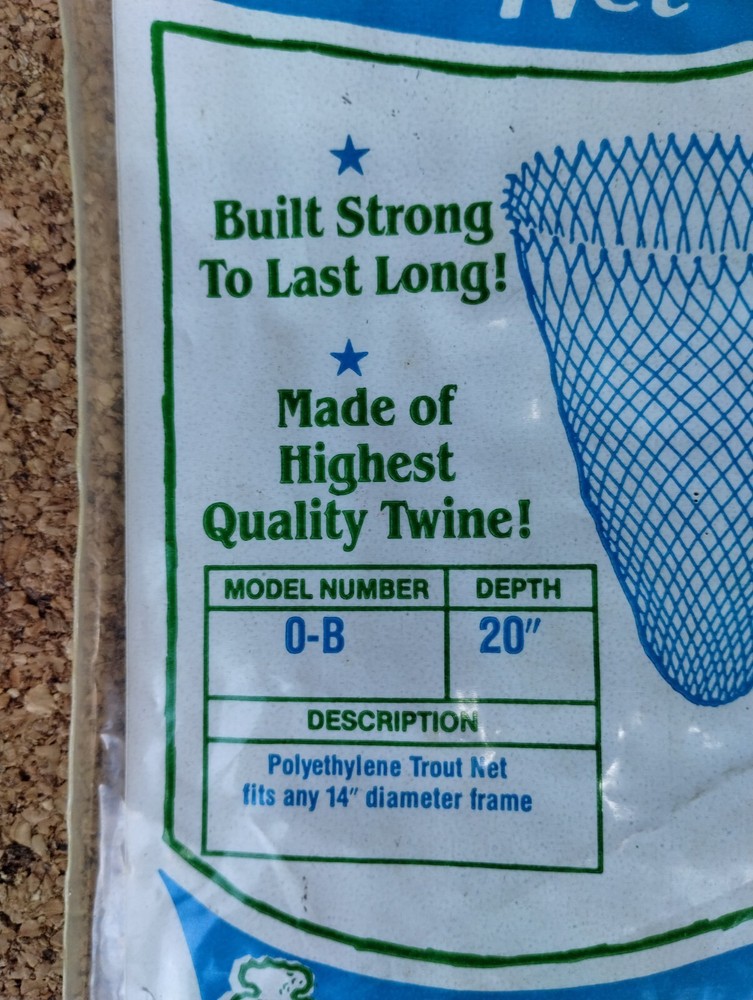 Ed Cummings Replacement Fishing Net Model 0-B 20" Green