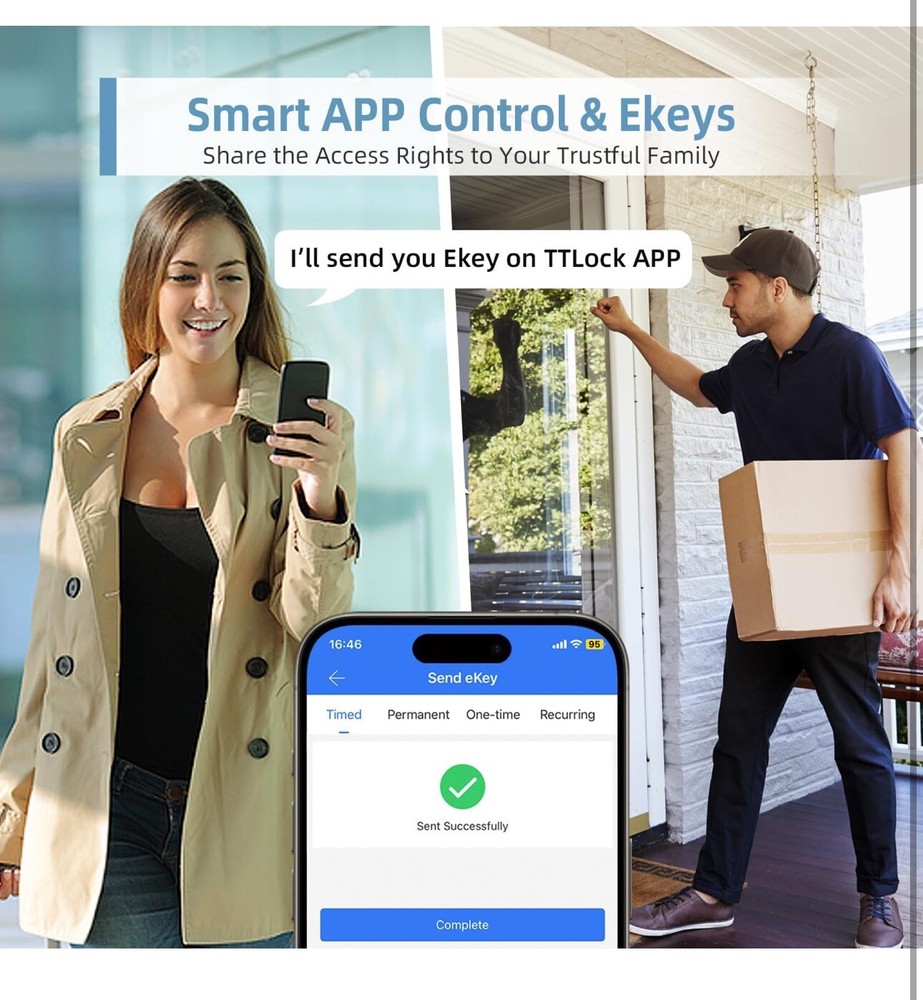 Gateway + B07 Smart Door Lock Black