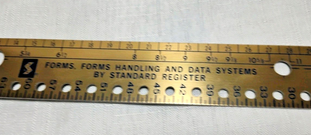 Forms Handling and Data Systems By Standard Register Ruler Scale 16 In
