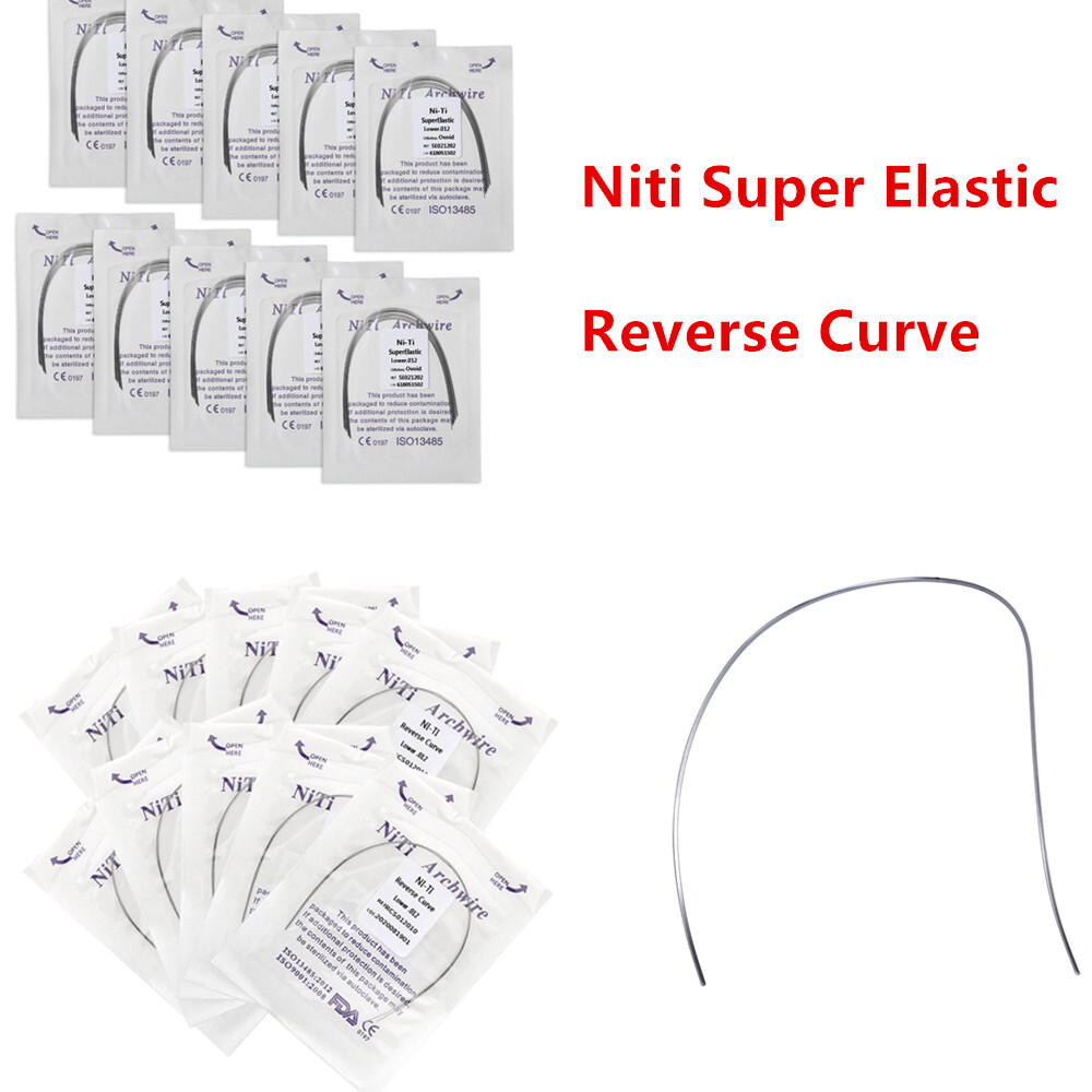 Dental Ortho Arch Wire Super Elastic Niti Reverse Curve Rectangular True Form