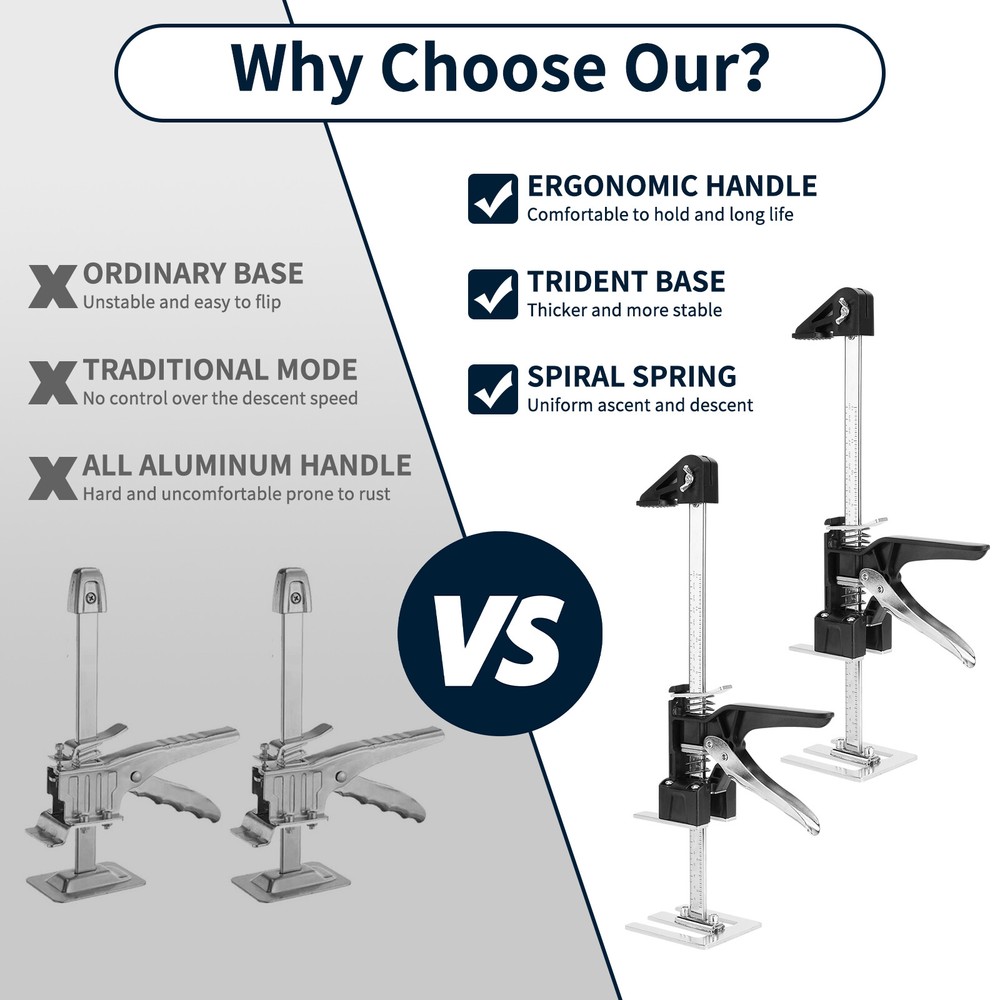 2x Lifting Arm Precision Clamping Labor-Saving Lifter Hand Jack Support Tool USA