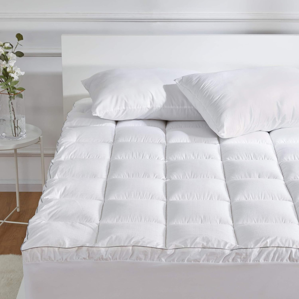 Cotton Twin Mattress Pad - Soft, Cooling & Machine Washable Protector Cover