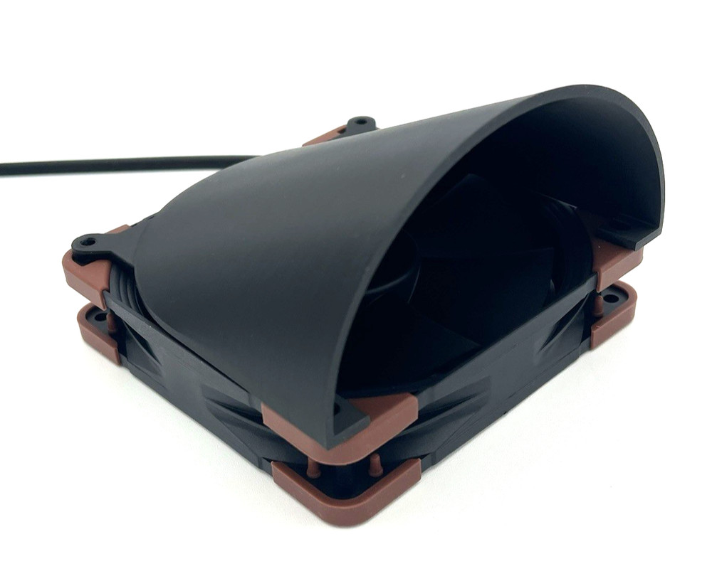 140mm RIGHT ANGLE Computer FAN DUCT Case Fan Shroud  Mod for Cooling CPU VRMs