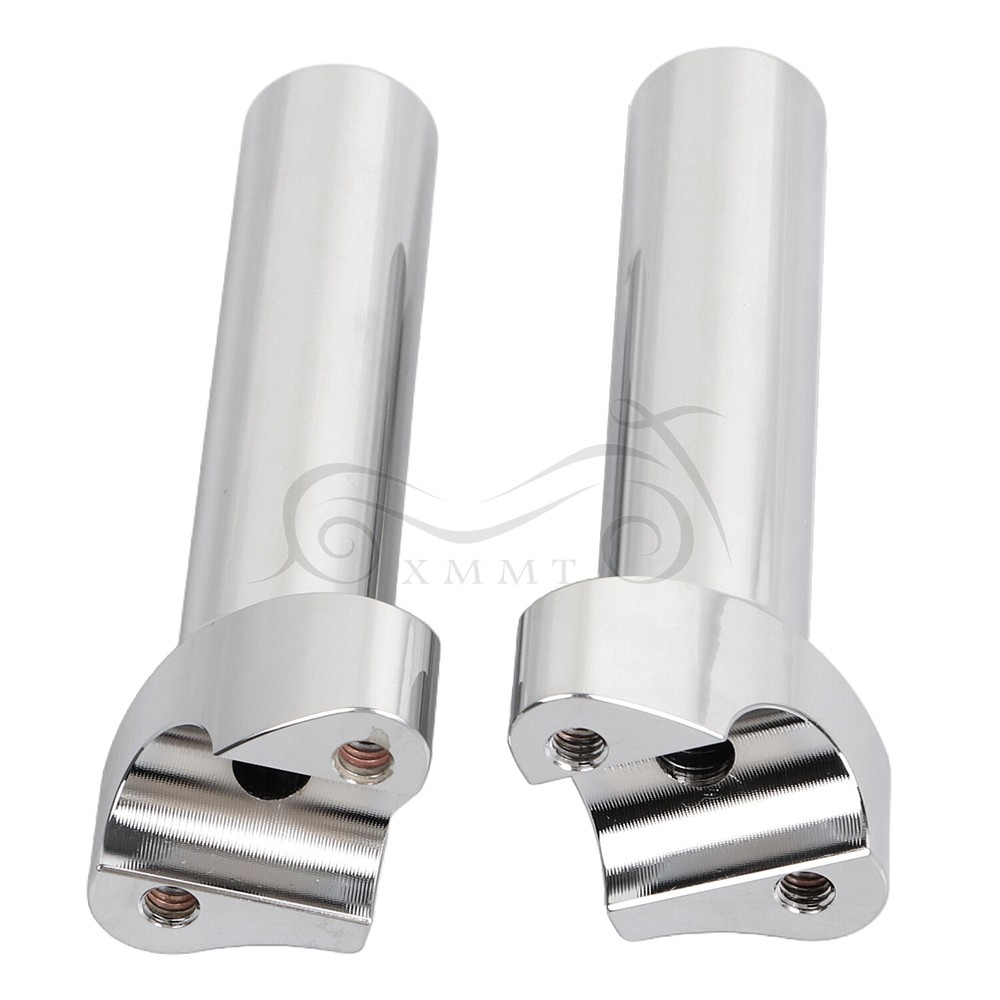 Chrome 5.5" Handlebar Risers For Harley 1" Bar Road King Softail Custom FXSTC