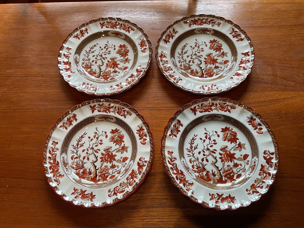 VTG Spode Copeland India Tree 7 1/2” Salad Plates (4), Old Mark