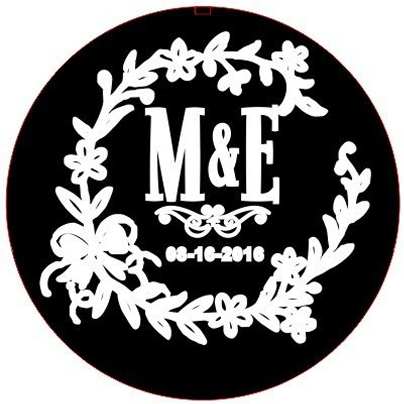 Customized Name with Wedding Date Embosser - TRODAT