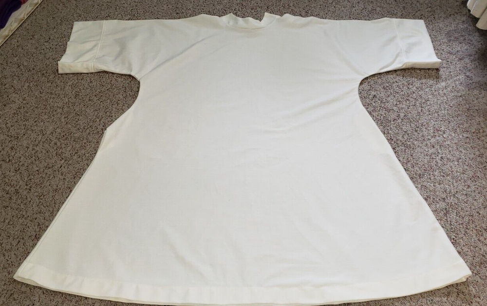 CLERGY SERVER CONCELEBRATION ALB 56" LONG BEAU VESTE SIZE MEDIUM WHITE