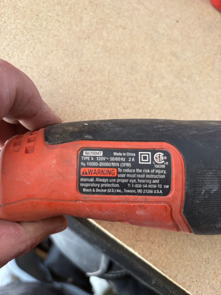 BLACK AND DECKER MULTI TOOL BD200MT CORDED USED