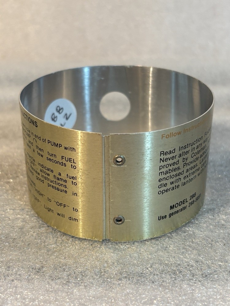 Coleman 288 CL2 Lantern Gold Toned Collar Frame Base Rest