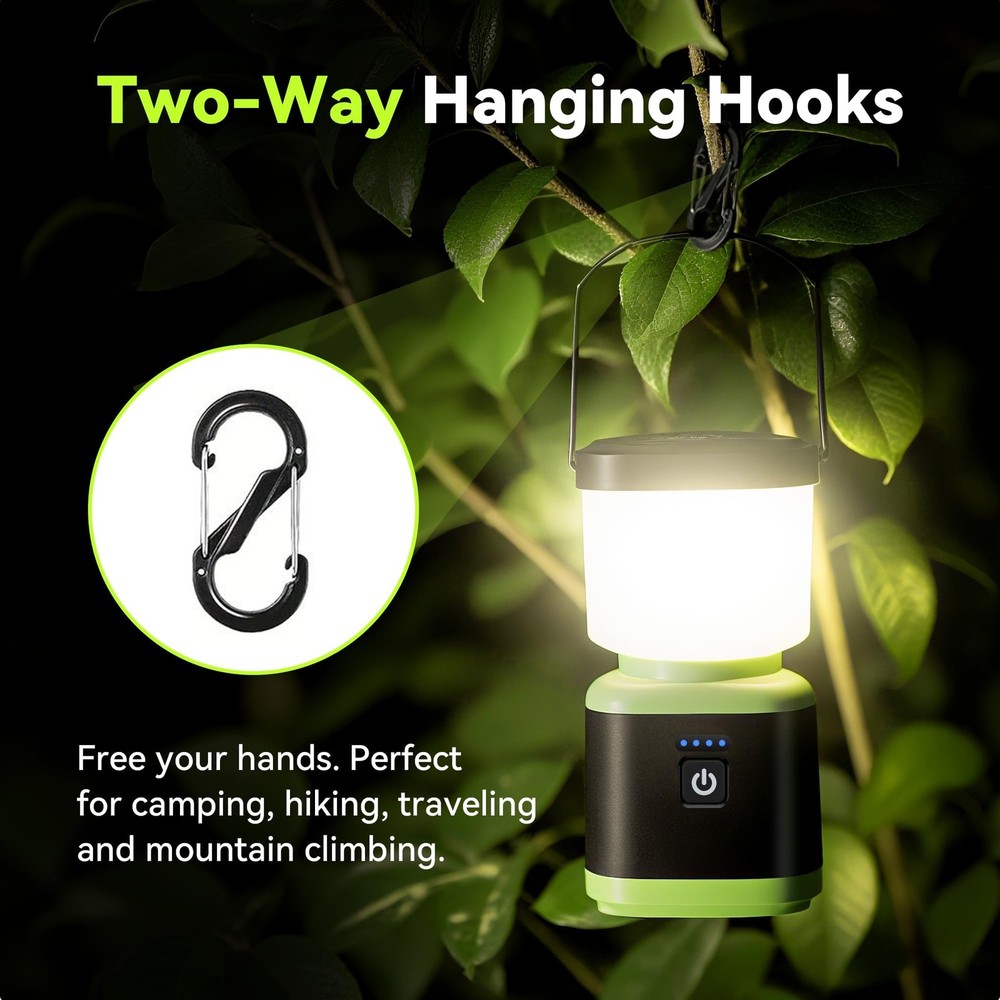 AlpsWolf Camping Lantern Rechargeable, Stepless Dimming LED Lantern, 4000mAh...