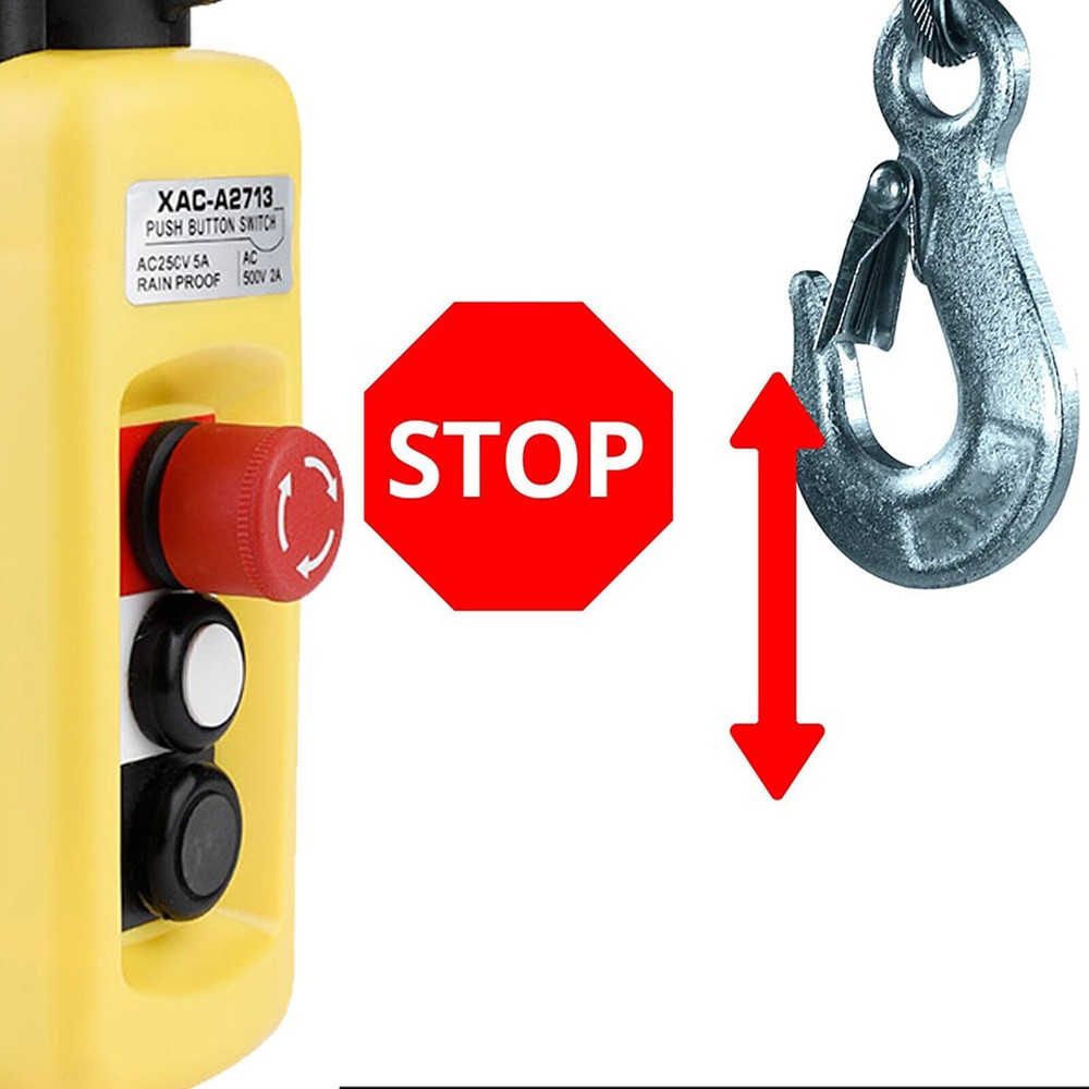 Crane Chain Hoist Push Button Switch Lifting Pendant Controller with Emergency