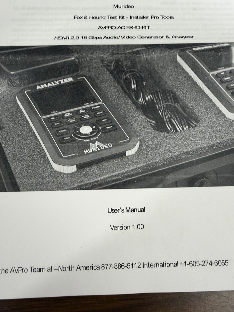 Murideo Fox & Hound HDMI Generator Analyzer Kit w/ Case & Cables