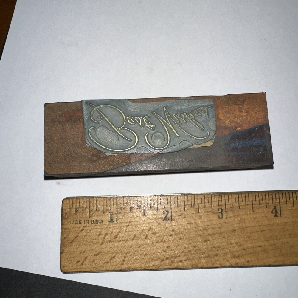 Print Block “ BEST WISHES “ Nice Script!