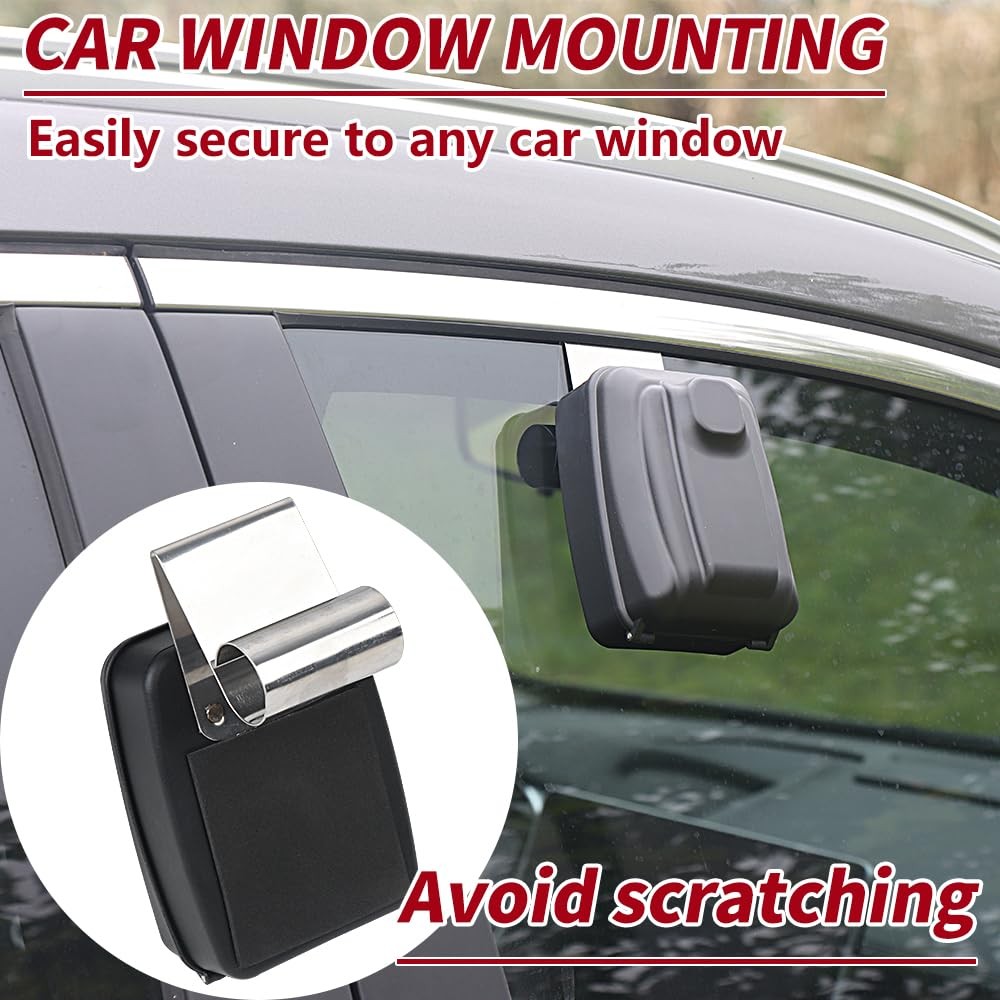 Lifronkit Car Window Punch Button Key Lock Box - Black Classic Style,