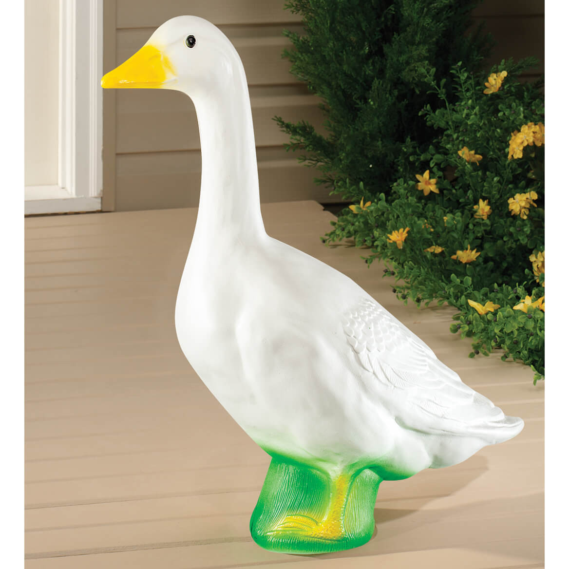 Large White Goose, Plastic Garden Décor, 23” High