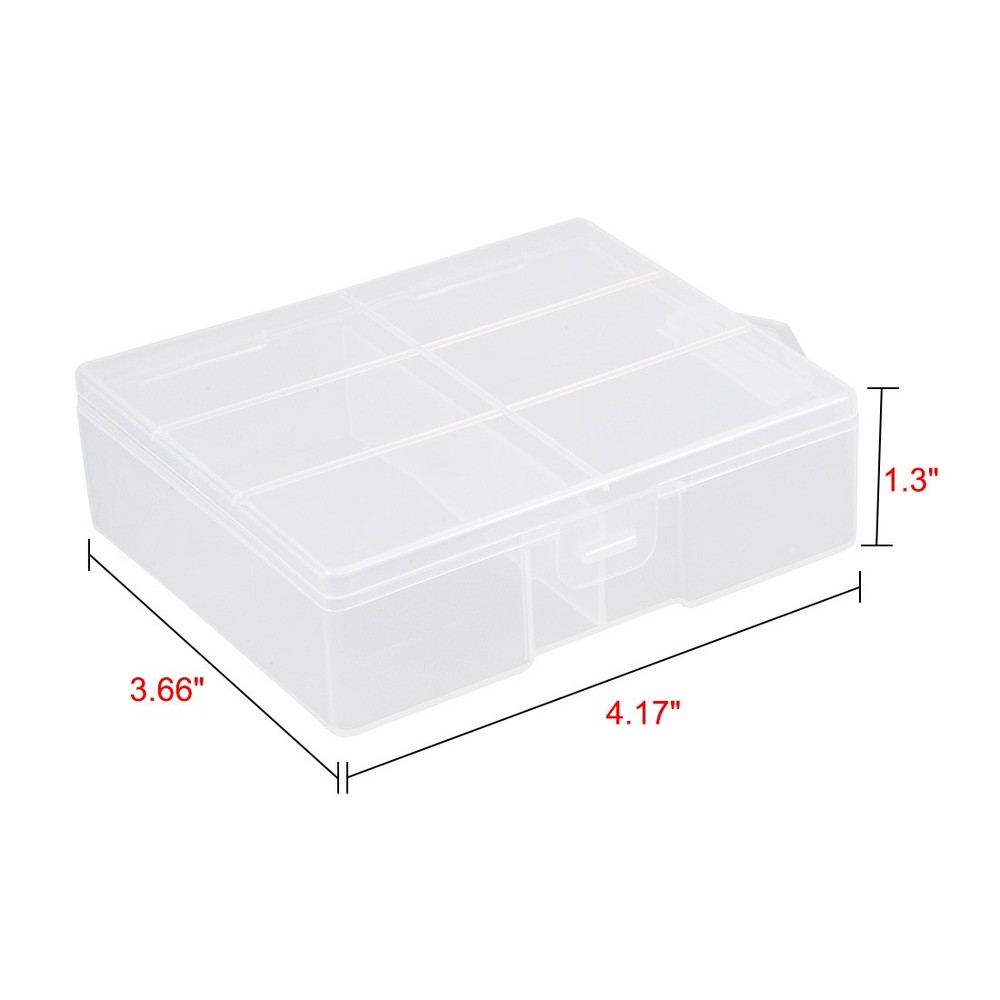 2Pack Portable Power Supply Storage Box Holder Container Transparent for AA