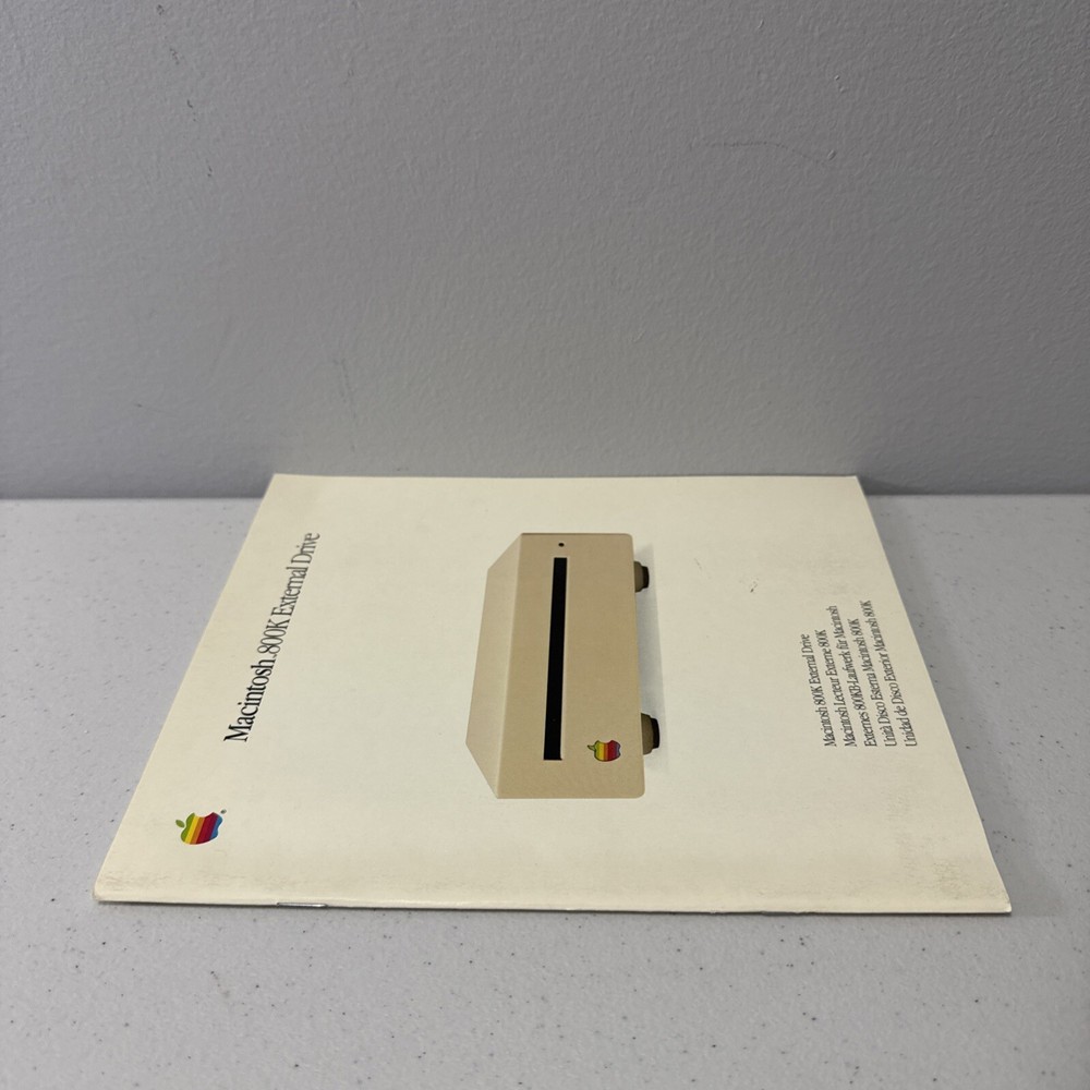 Apple Computer Macintosh 800K External Drive 1985 Manual ~ Vintage Computing