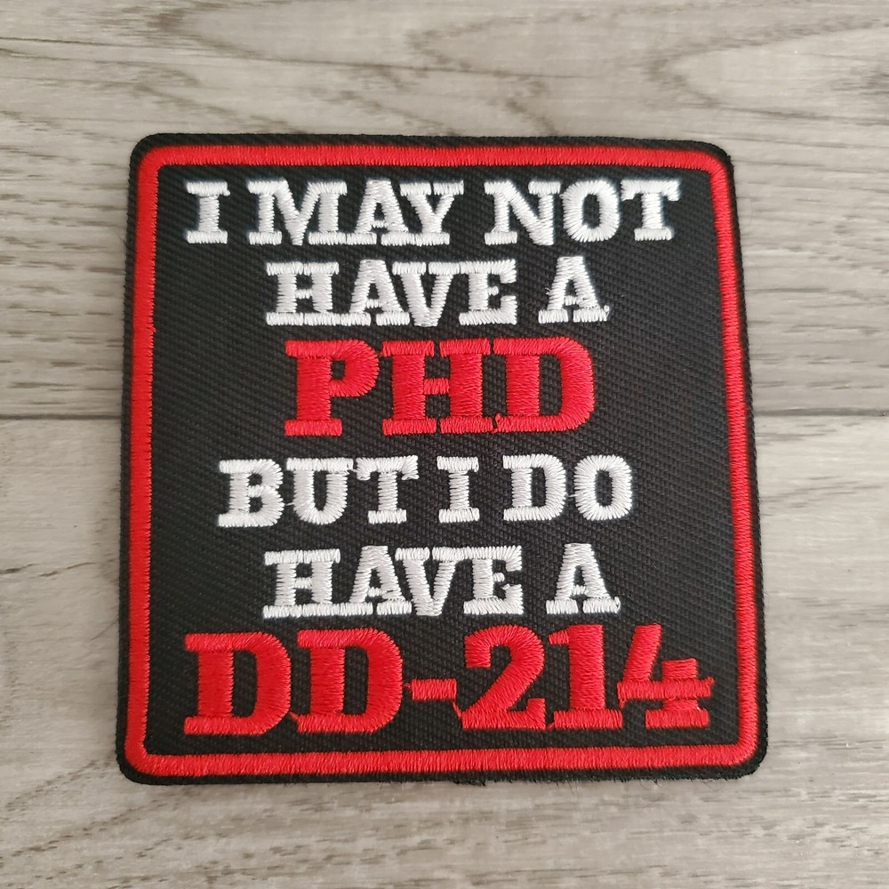 DD-214 Fun Sarcastic Tactical Morale Patch Hook and Loop