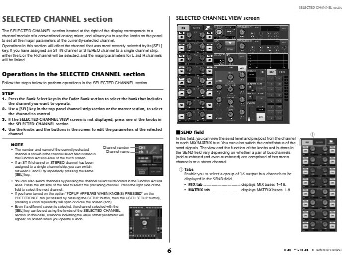 Yamaha QL1 QL5 Digital Mixing Console OWNER'S MANUAL and REFERENCE MANUAL