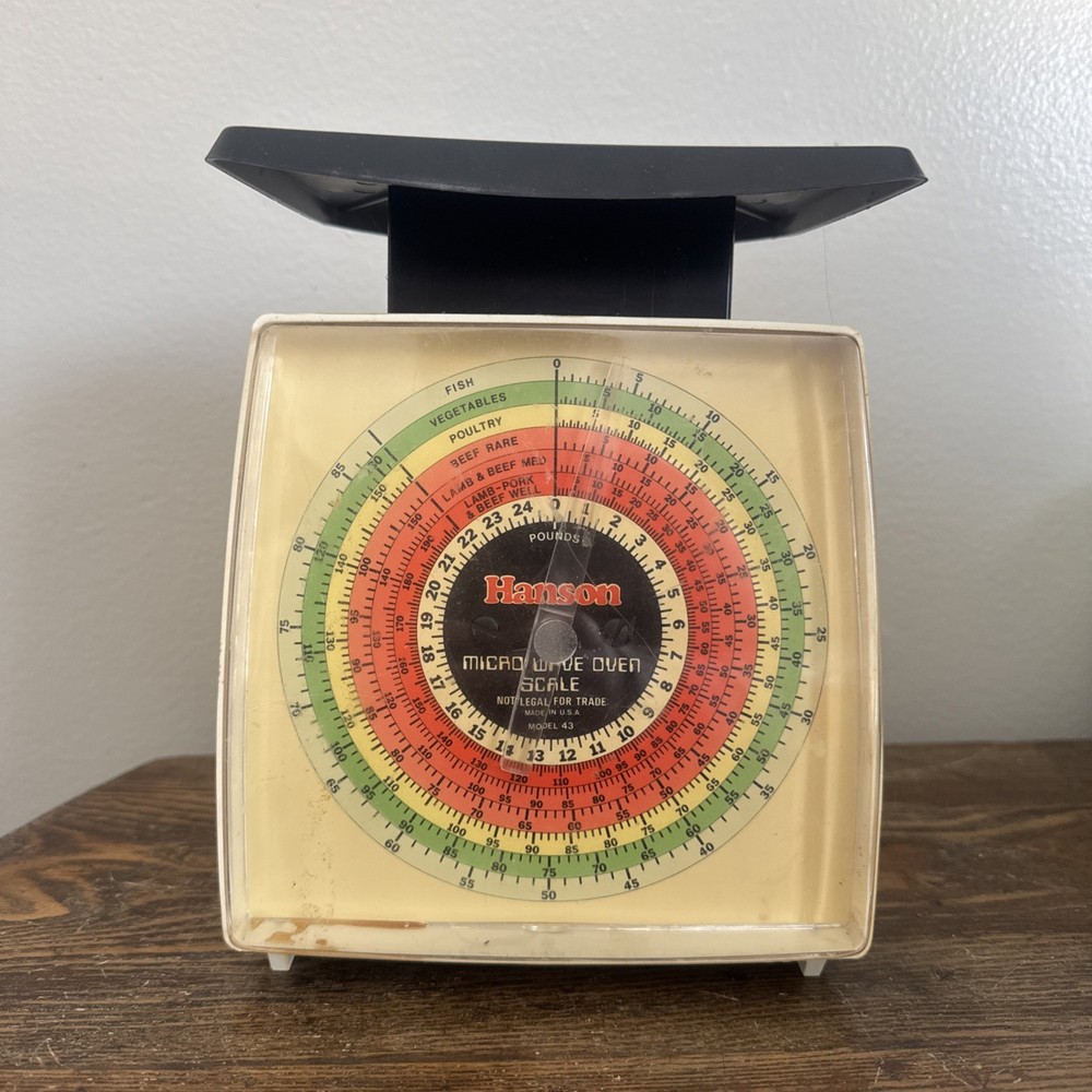 Hanson B Vintage 25 Lb White Utility/Kitchen Scale