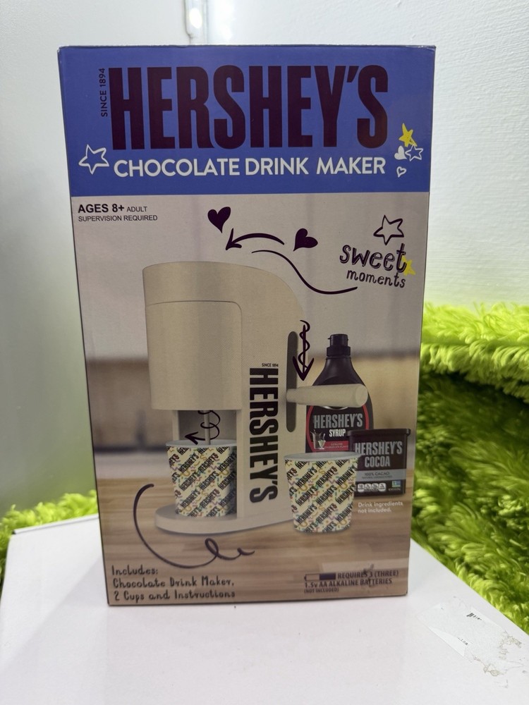 Hershey's Chocolate Drink Maker Includes Machine & 2 Paper Cups New