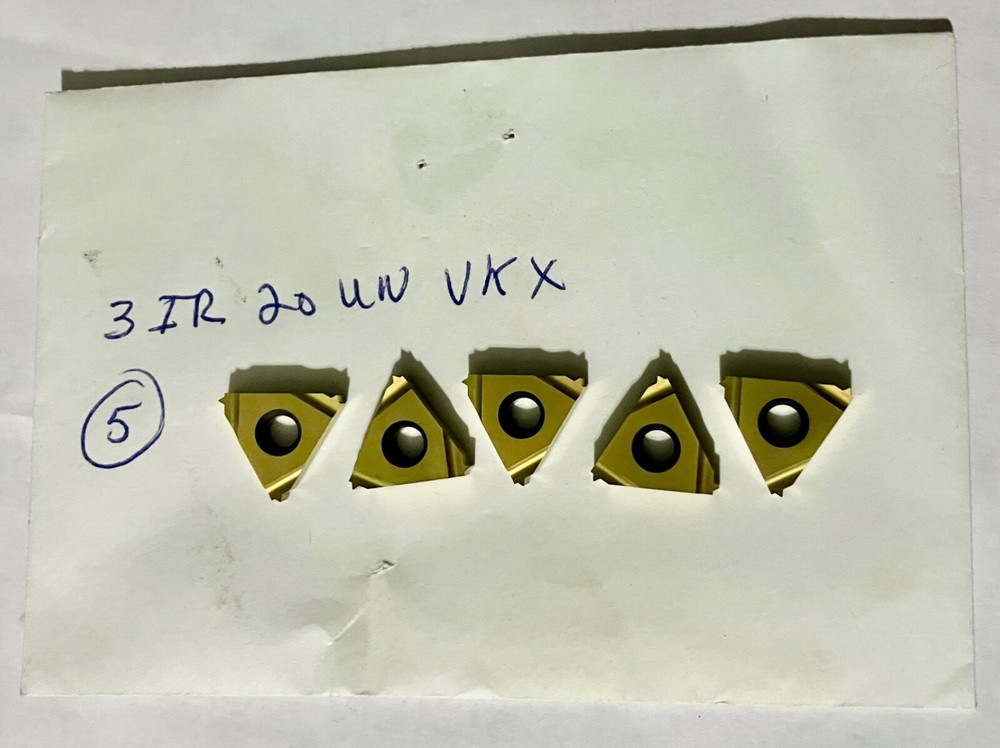 VARDEX Carbide Inserts - 3IR 20UN VKX - QTY: 5