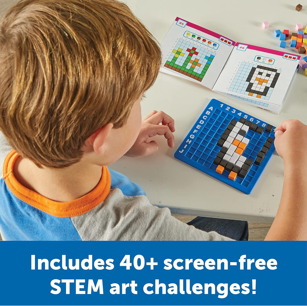 STEM Explorers Pixel Art Challenge - Math Puzzles, Pattern Blocks, Creativity...