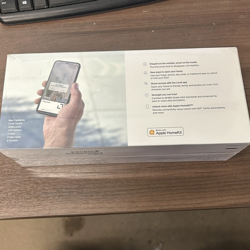 Level Lock Touch Smart Deadbolt - Satin Nickel - Bluetooth Keyless Entry