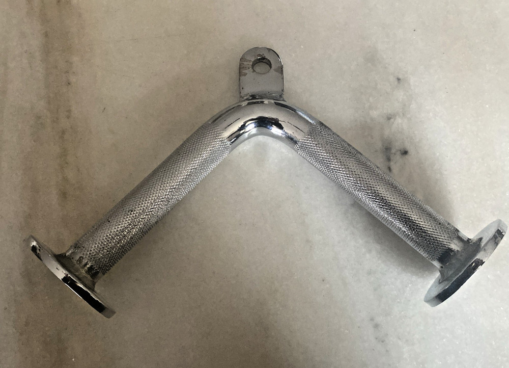 Tricep Press Down Cable Machine Attachment V-Shaped Bar LAT Pull Down