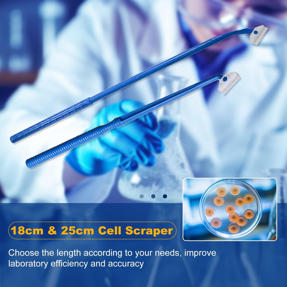 Biologix 100PCS Cell Culture Scraper, Multi-Position 18cm Handle Cell Scraper...