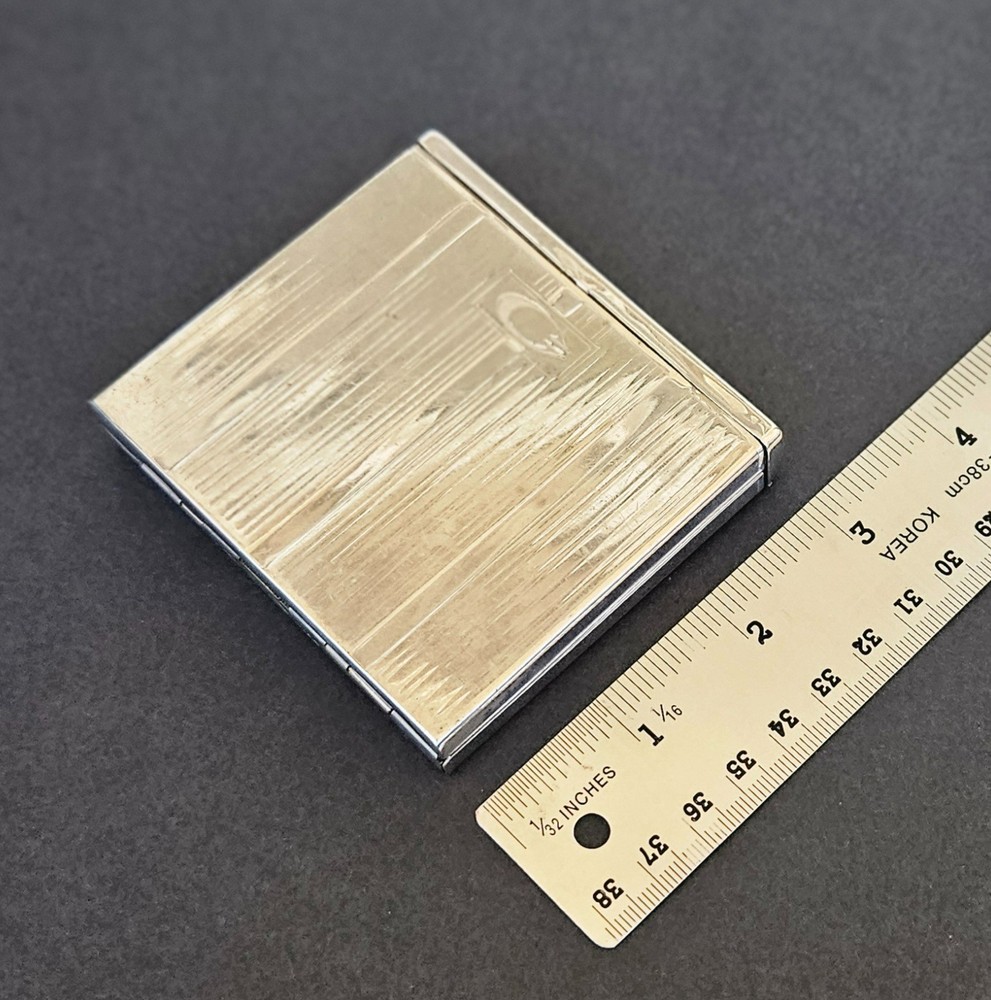 Vintage HARGOLD USA Chrome Plated Brass Folding Cigarette Case