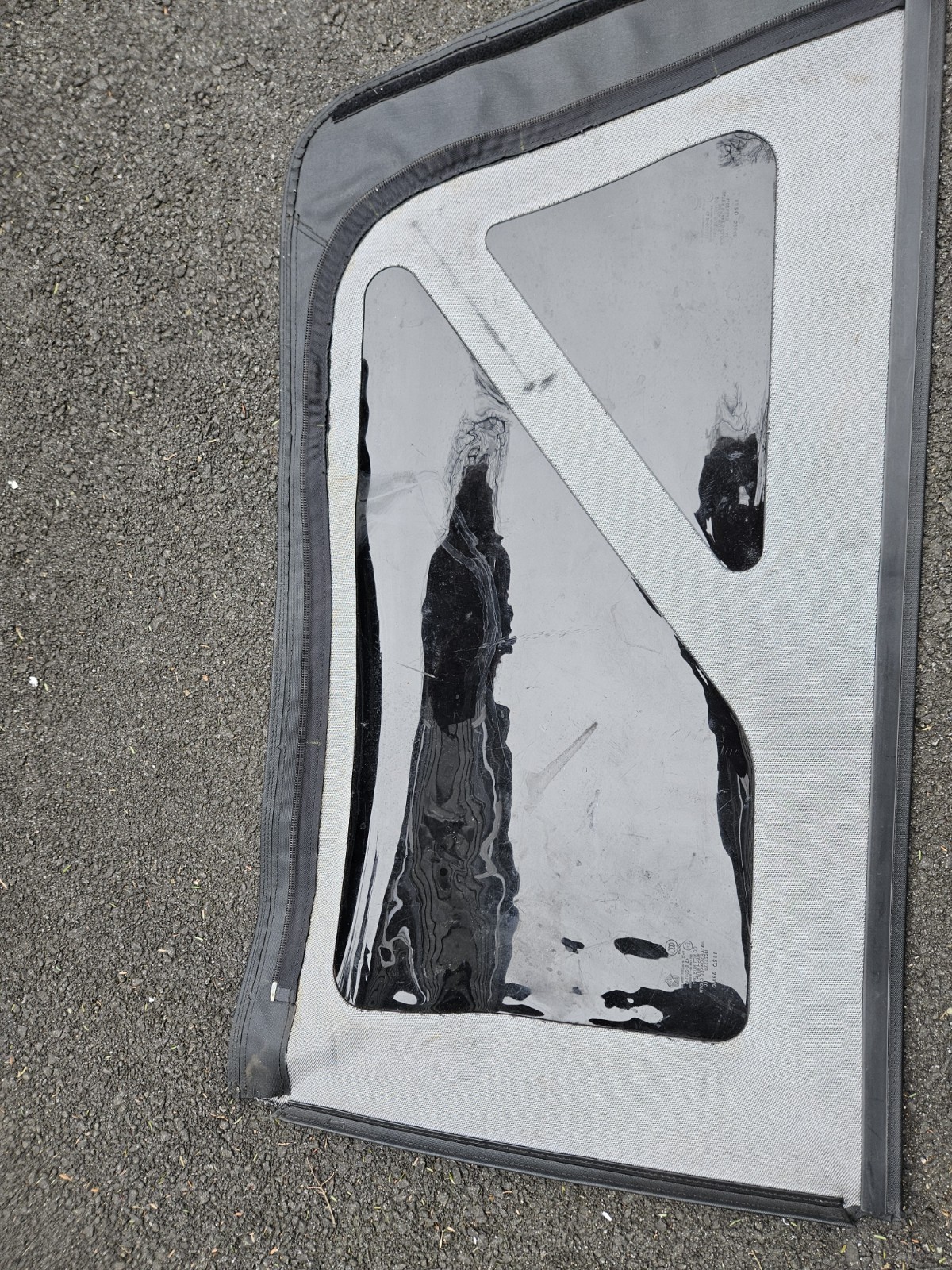 Jeep Wrangler 2 Door RH Passenger Soft Top Window Vinyl TINTED MOPAR JK 07-18