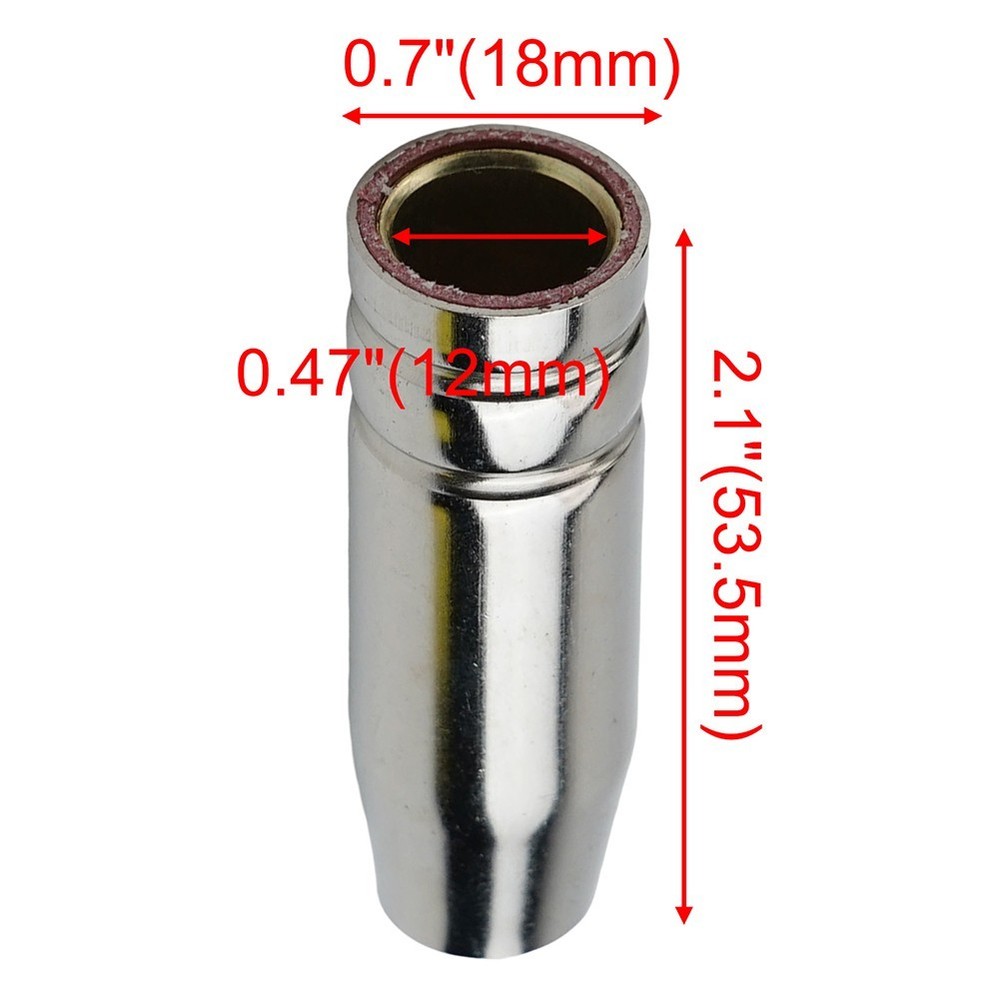 7PCS Replacement Conical Gas Nozzle Shield Cups for 15AK Welding Torch