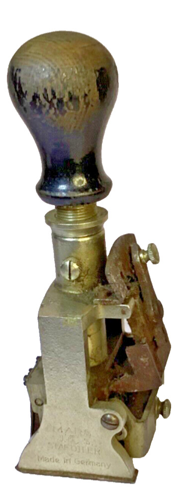 Vintage Hand Press Numbering Machine,German