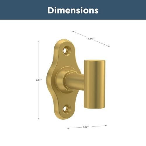 Calloway (1-Pack) Towel Hooks Single Bathroom Hooks Wall Mounted Satin Gold