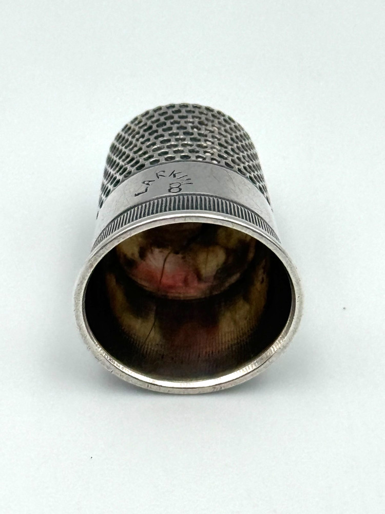 Antique Larkin Sterling Silver Thimble, C. 1916