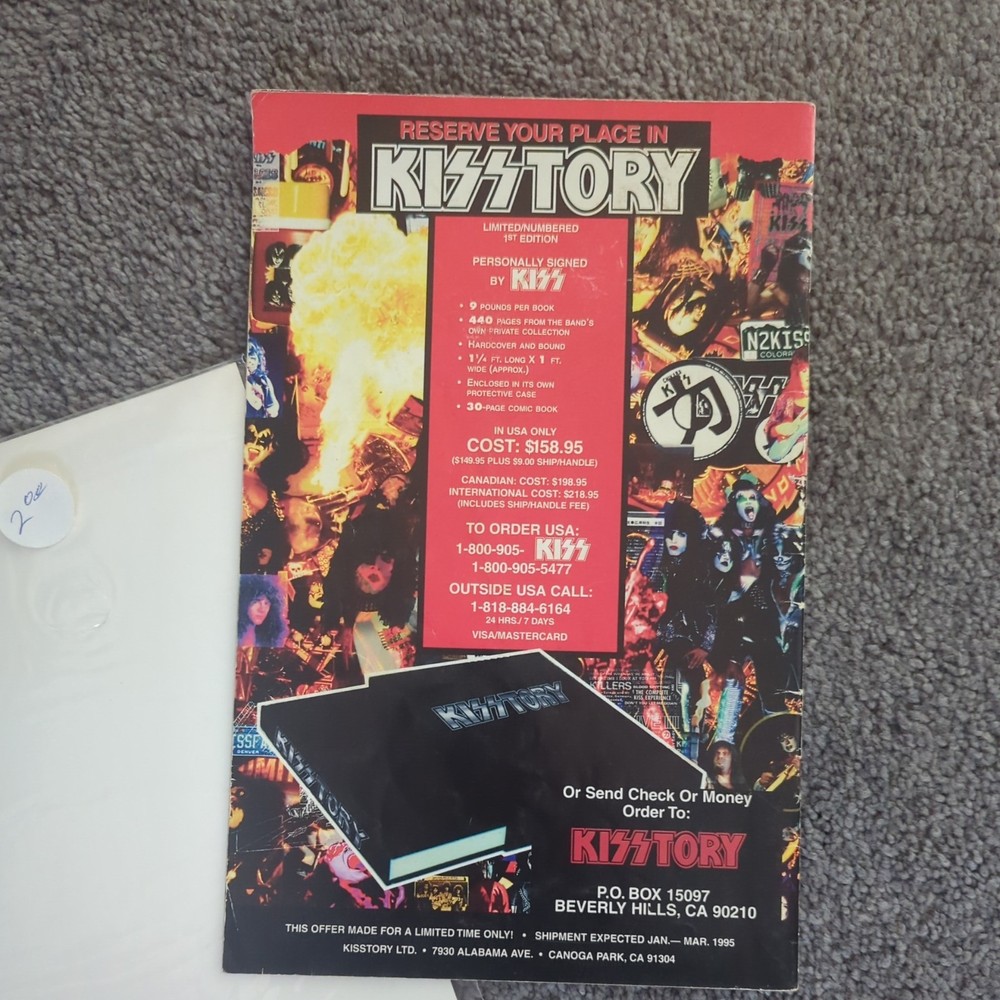 KISS- 1ST WORLDWIDE CONVENTION 1995-96 Concert Tour Program autographed.